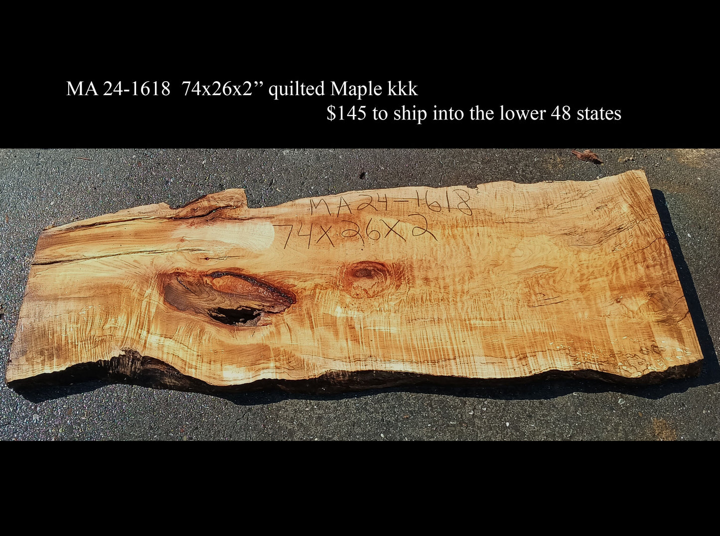 Quilted Maple Slab | Craft Woods | DIY | River Table | MA24-1618