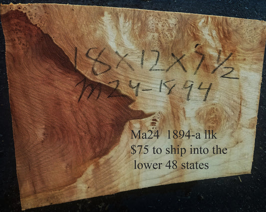 Maple Burl Block | Turning Wood | Burl Block | Ma24-1894