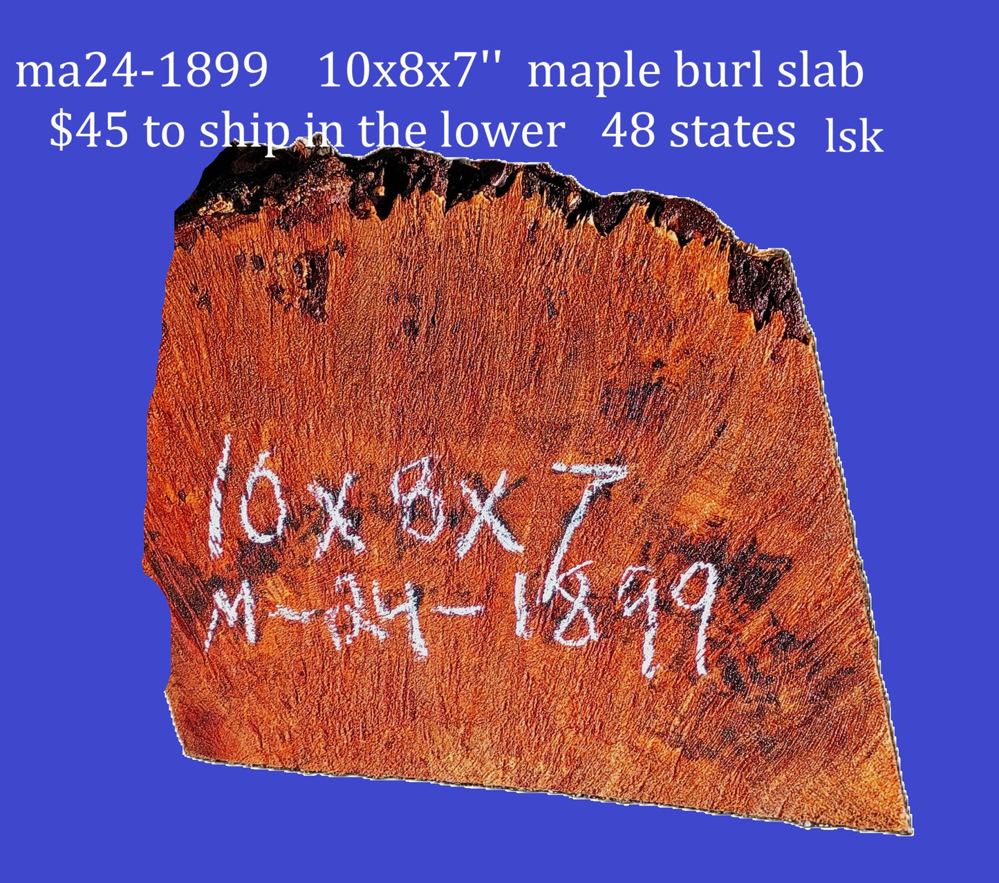 Maple Burl Block | DIY | Craft Wood | Turning Block | ma24-1899