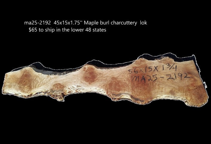 Maple Burl Slab | Charcuterie | Epoxy Table | Serving Tray |  Ma25-2192