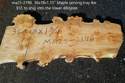 Maple Burl Slab | Charcuterie | Epoxy Table | Serving Tray |  Ma25-2196