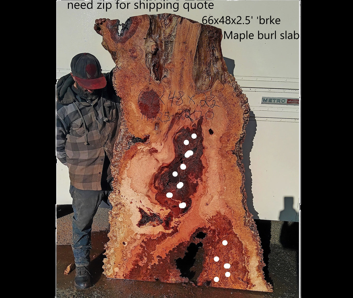 Maple Burl Slab | DIY | Table | Craft Wood | River Table | Ma25-2200