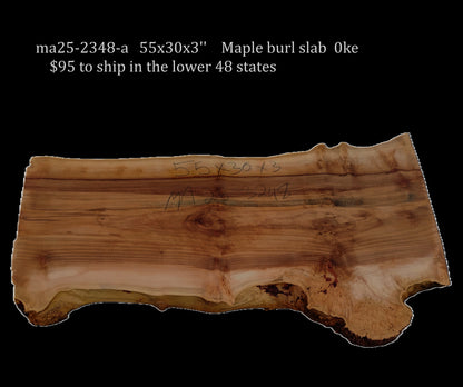 Maple Burl | Live Edge | River Table | DIY | Craft Wood | Ma25-3248