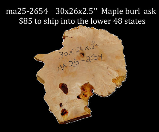 Maple Burl | Live Edge | River Table | DIY | MA25-2654