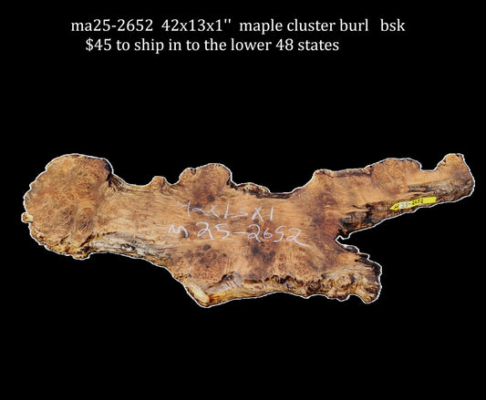Maple Cluster Burl | Charcuterie | Epoxy Table | DIY Craft Wood | Ma25-2652
