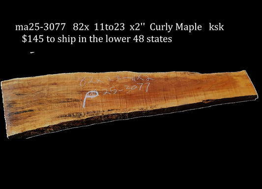 Curly Maple Burl Slab | DIY | River Table | ma25-3077