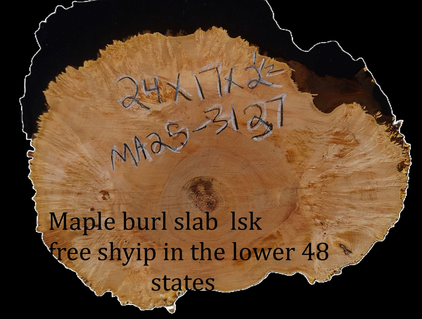 Maple Burl | Live Edge Slab | River Table | DIY | MA25-3127