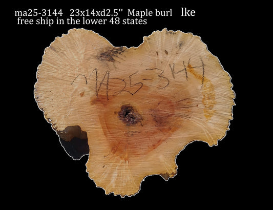 Maple Burl | Live Edge | River Table | DIY | Ma25-3144
