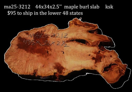 Maple Burl | Live Edge | River Table | DIY | Craft Wood | Ma25-3212
