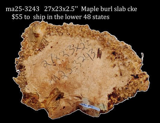 Maple Burl | Live Edge | River Table | DIY | Craft Wood | Ma25-3243