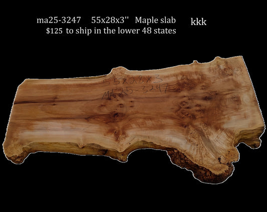Maple Burl | Live Edge | River Table | DIY | Craft Wood | Ma25-3247