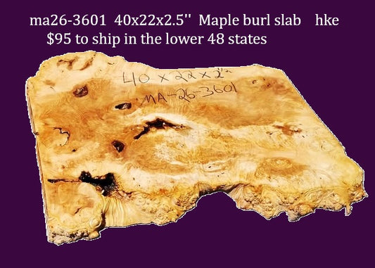 Maple Burl slab | DIY | River Table | Craft-wood | ma26-3601