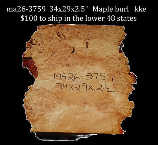 Maple Burl slab | DIY | River Table | Craft-wood | ma26-3759