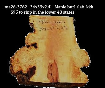 Maple Burl Slab | DIY | River Table | Craft-wood | ma26-3762
