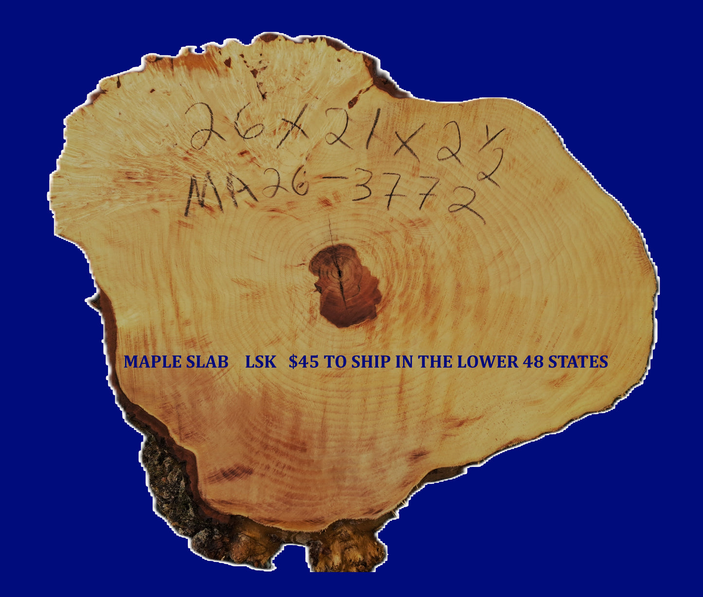 Maple Burl Slab | DIY | River Table | Craft-wood | ma26-3772
