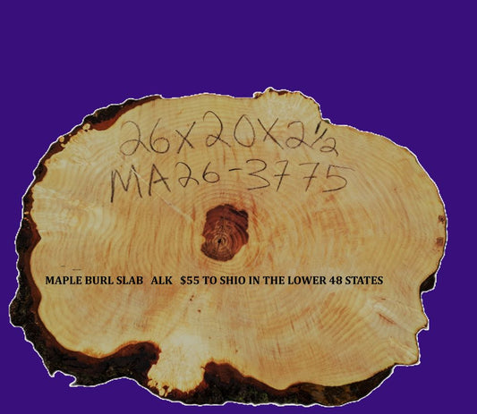 Maple Burl Slab | DIY | River Table | Craft-wood | ma26-3775