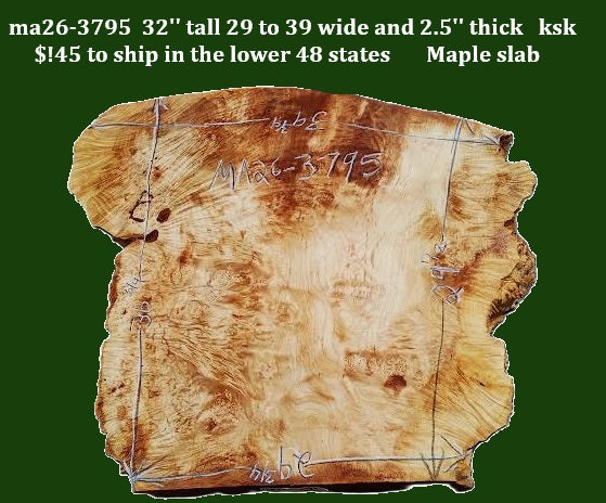 Maple Burl slab | DIY | River Table | Craft-wood | ma26-3795