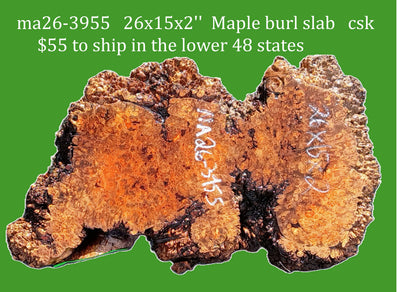 Maple Burl | Live Edge | River Table | DIY | Craft Wood | Ma26-3955