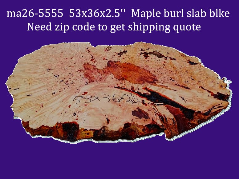 Maple Burl Slab | DIY | River Table | Craft-wood | ma26-5555
