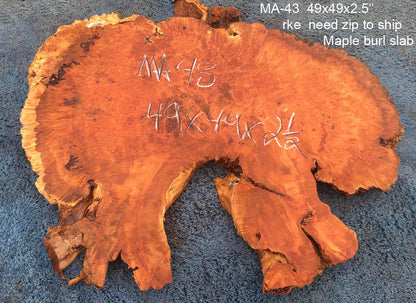 Maple burl | cookie cut | craft woods | DIY | river table | ma-43