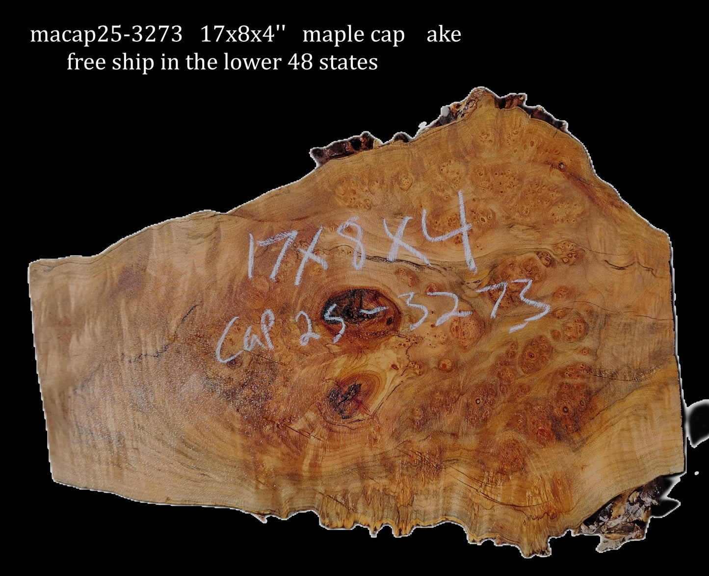 Maple Cap | Maple Burl | DIY | Craft Wood | macap25-3273