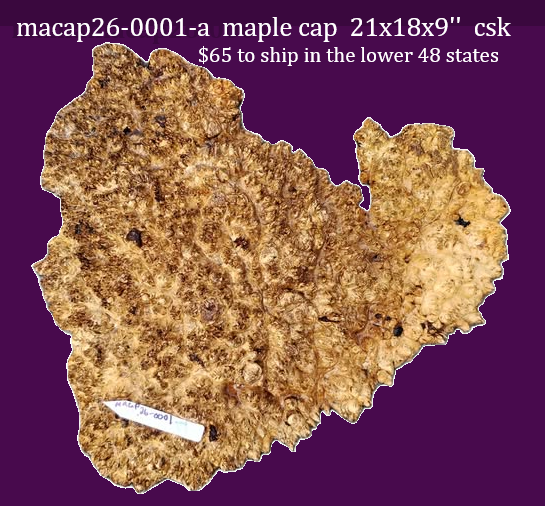 Maple Burl Cap | Bowl Turning | Craft Wood | DIY | MACAP26-0001