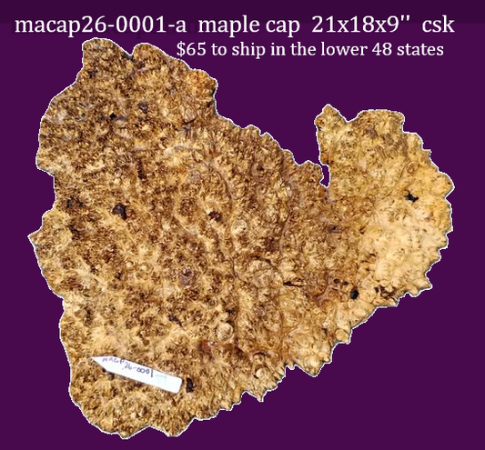 Maple Burl Cap | Bowl Turning | Craft Wood | DIY | MACAP26-0001