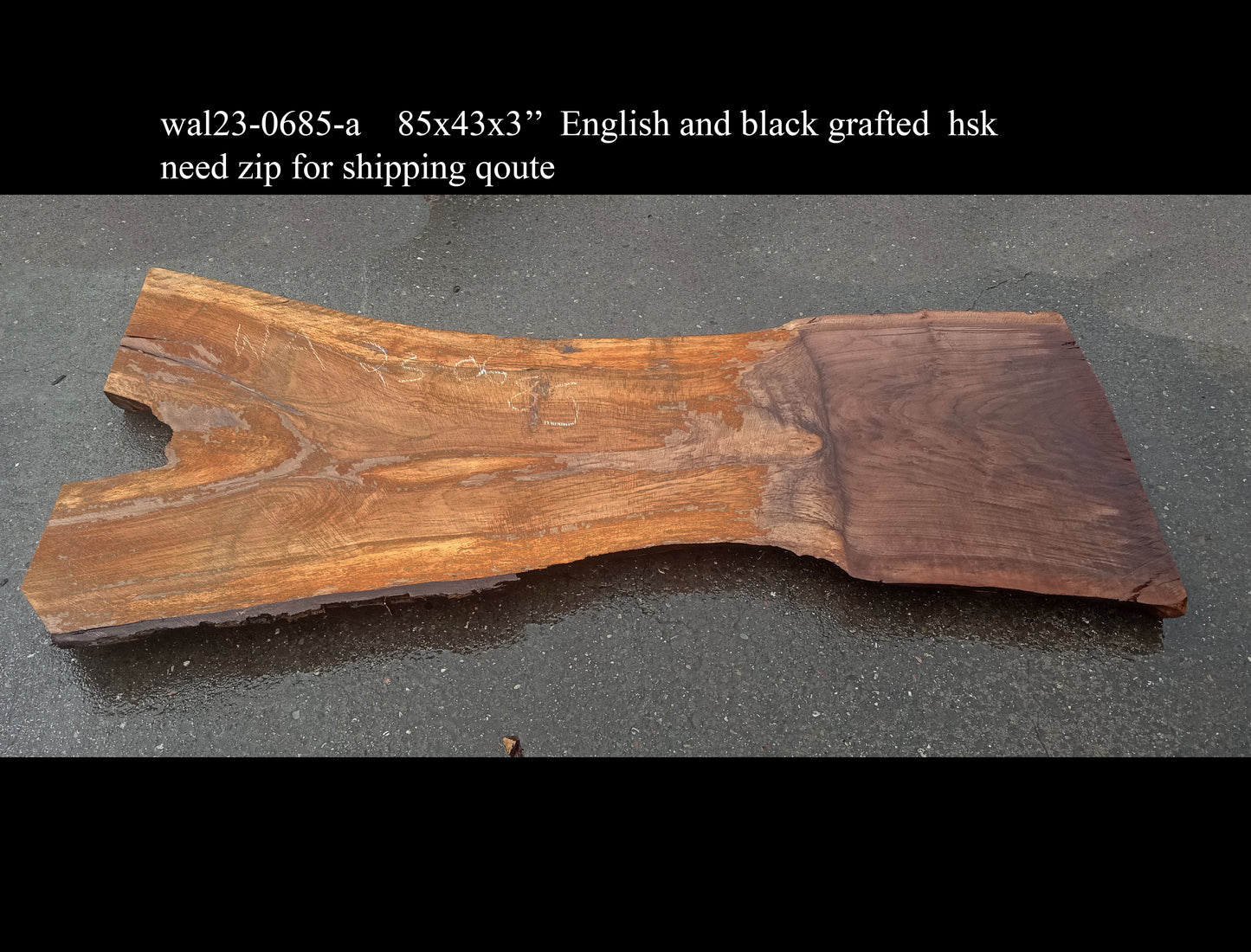 Walnut grafted slab | DIY Craft Wood | Walnut Table | Wal23-0685