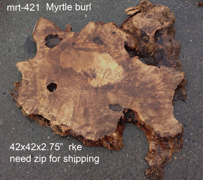 myrtle wood | burl slab | epoxy river table | DIY wood | mrt-421