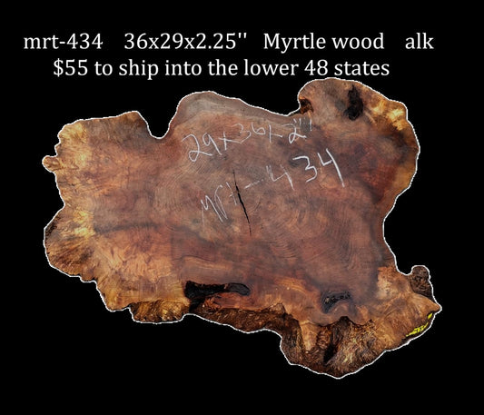 Myrtle Burl Slab | Live Edge | River Table | DIY | Mrt434