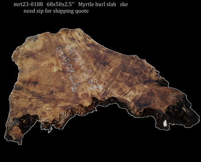 Myrtle Burl Slab | DIY | Table | Craft Wood | River Table | Mrt23-0188