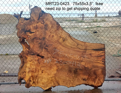 myrtle wood | burl slab | epoxy river table | DIY wood | mrt23-0423