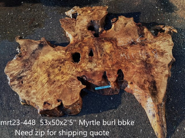 Myrtle Burl Slab | DIY | Table | Craft Wood | River Table | Mrt23-448