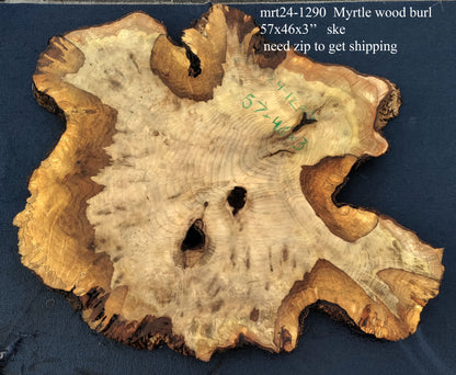 Myrtle burl | Exotic Wood | Wall Art | DIY Wood Crafts | Mrt24-1290