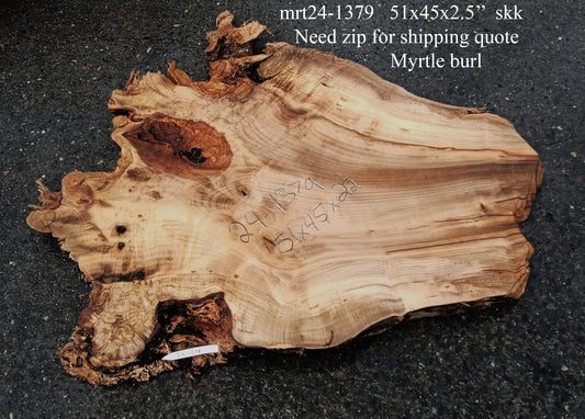 Epoxy River Table | Live Edge | DIY Crafts | Myrtle Burl | MRT24-1379