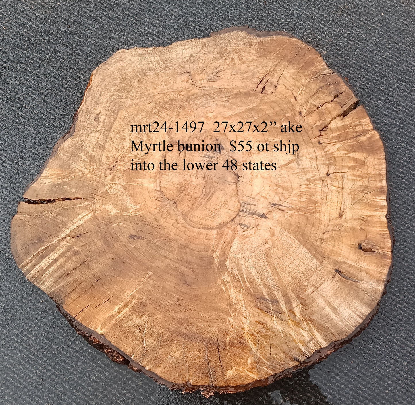 Myrtle Wood | Live Edge | DIY Crafts | MRT24-1417