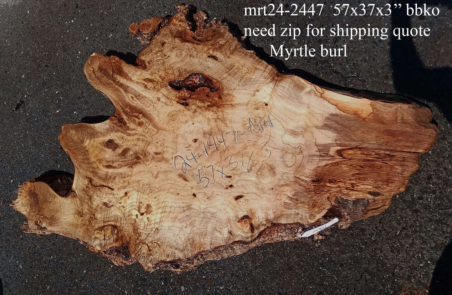 Epoxy River Table | Live Edge | DIY Crafts | Myrtle Burl | MRT24-1447