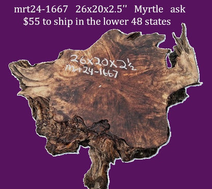 myrtle burl | river table | DIY | Live edge slab | mrt24-1667
