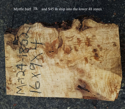 Myrtle Burl | Craft Wood | Bowl Turning | Mrt24-1802