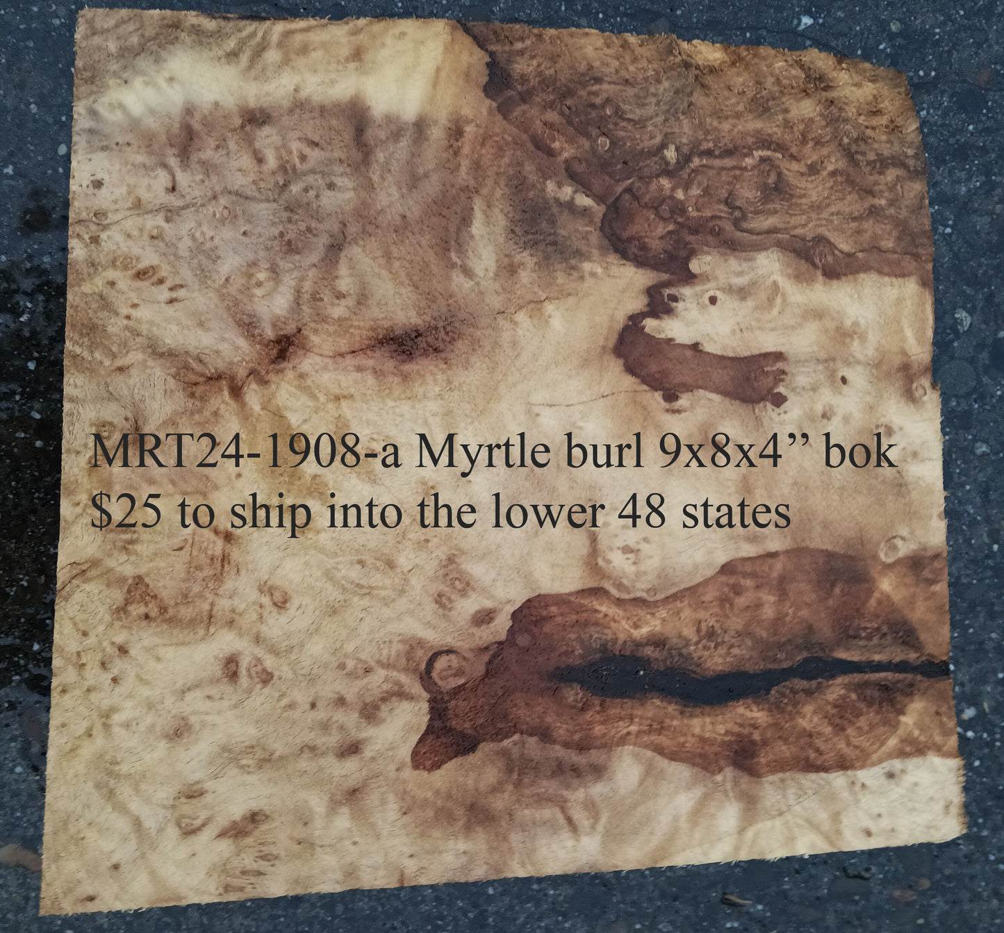 Myrtle Burl | Craft Wood | Bowl Turning | Mrt24-1908