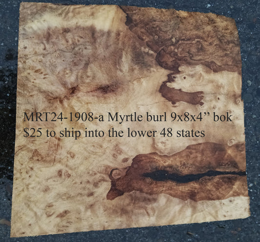 Myrtle Burl | Craft Wood | Bowl Turning | Mrt24-1908