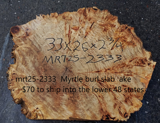 Myrtle Burl Slab | Live Edge | River Table | DIY |  Mrt25-2333