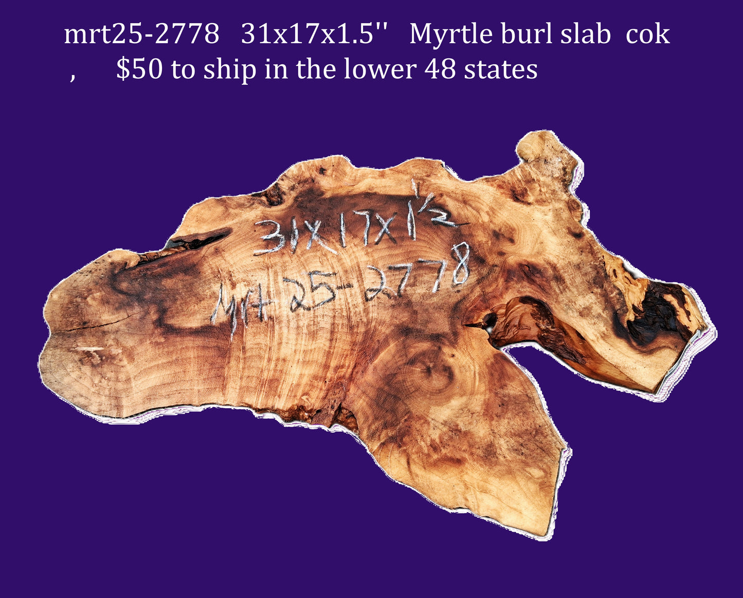 myrtle burl | river table | DIY | Live edge slab | mrt25-2778