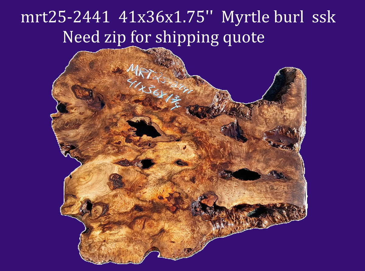 myrtle burl | river table | DIY | Live edge slab | MRT25-2941