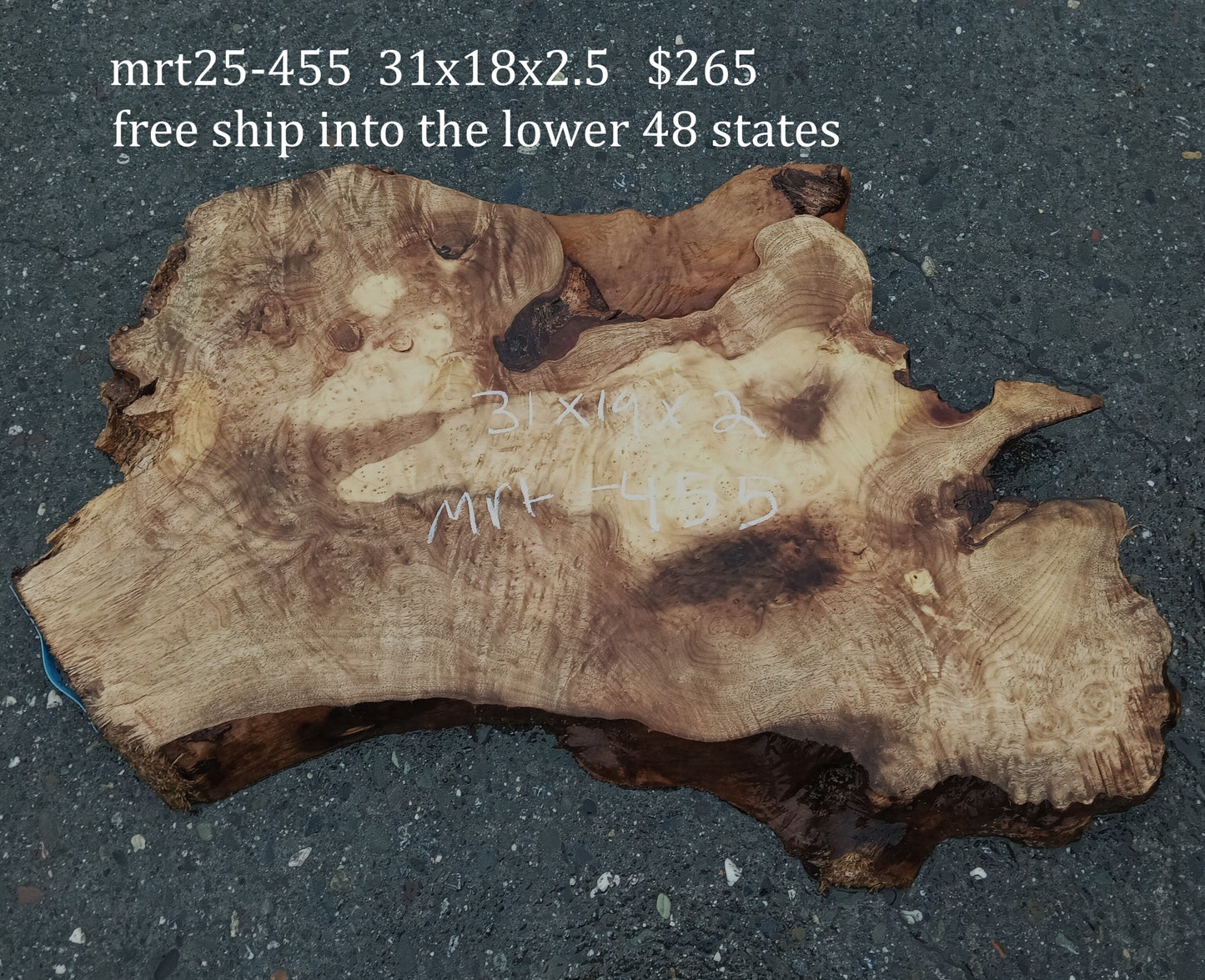 Myrtle Burl Slab | DIY | Table | Bay Laurel | Mrt-455