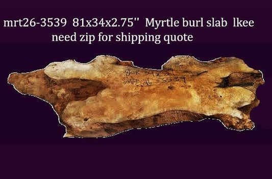 Myrtle Burl Slab | DIY | Table | Craft Wood | River Table | Mrt26-3539