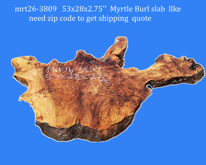 myrtle burl | river table | DIY | Live edge slab | mrt26-3809