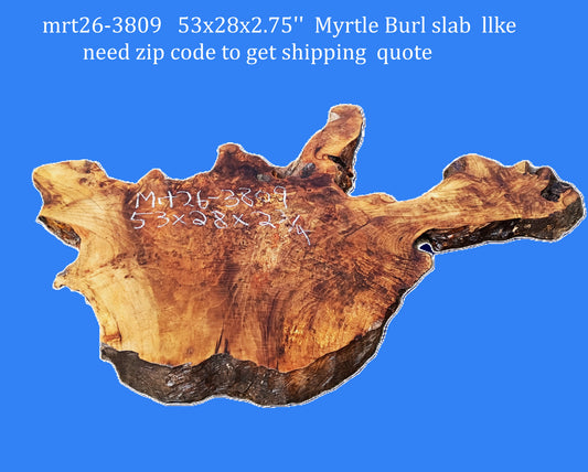 myrtle burl | river table | DIY | Live edge slab | mrt26-3809