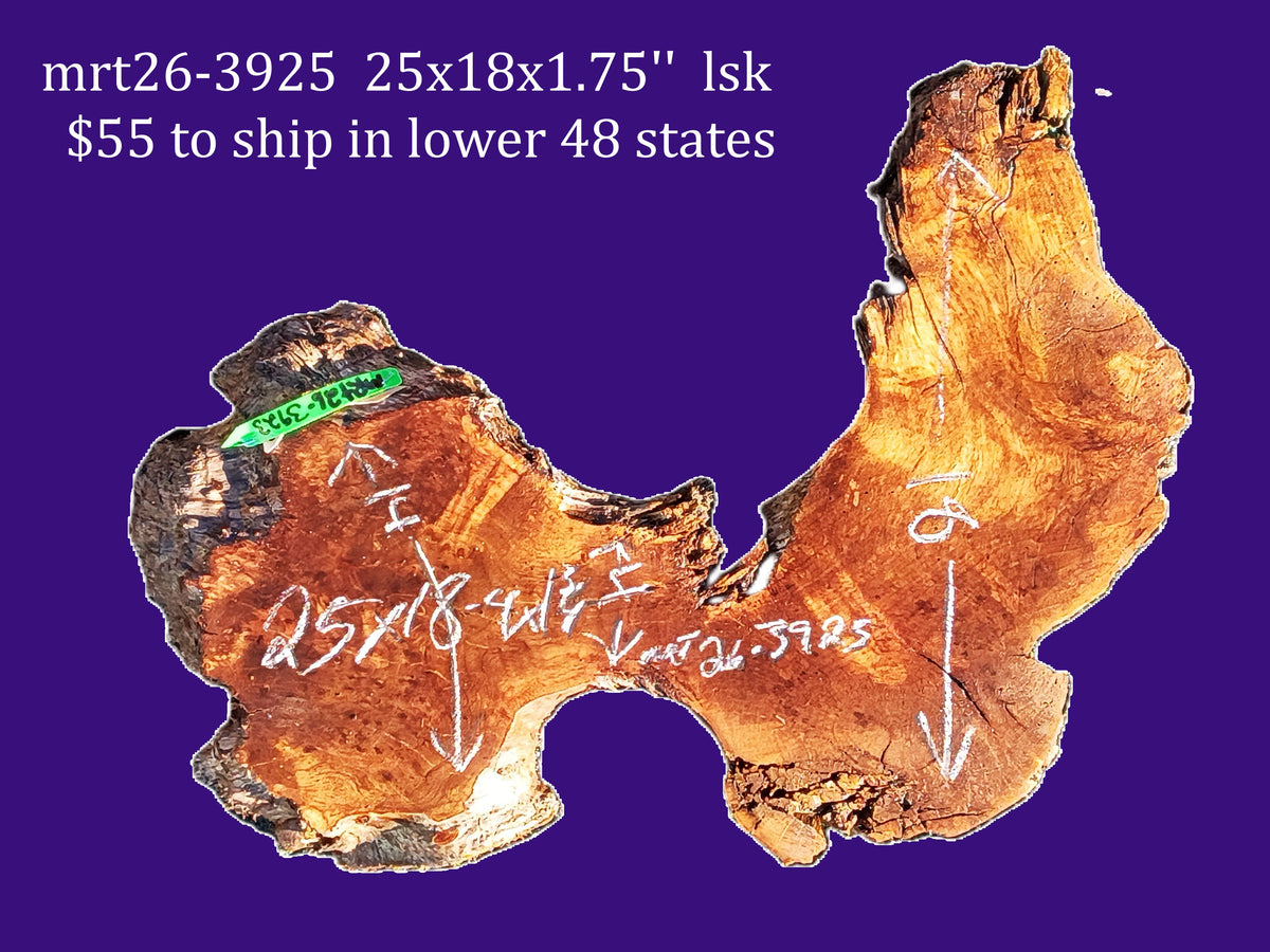 Myrtle Bay Laurel Burl | River Table | Live Edge Slab | MRT26-3923