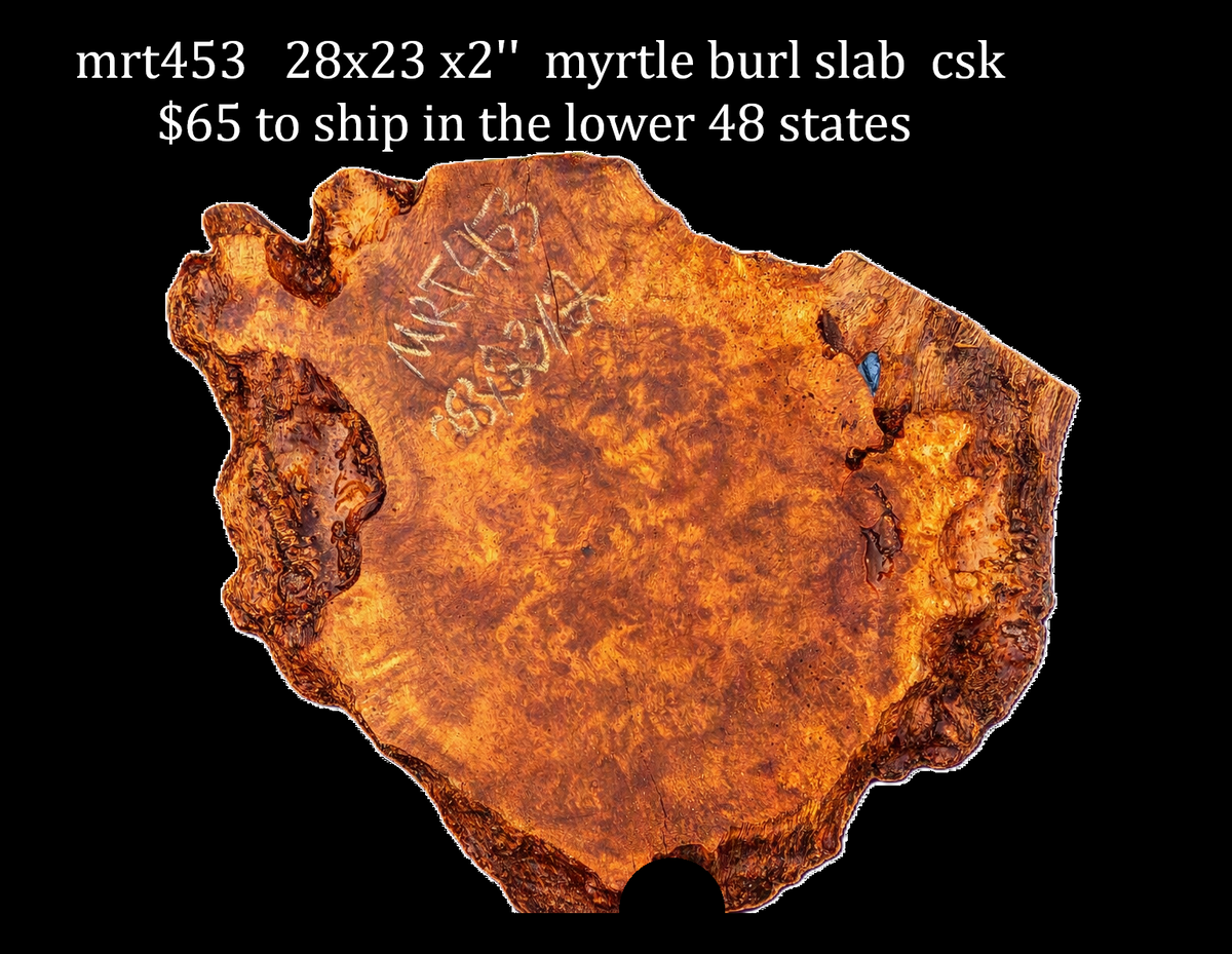 Myrtle Burl Slab | DIY | Table | Craft Wood | River Table | Mrt453